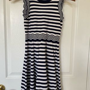 MILLY mini Girls Dress 14 16 blue and white striped